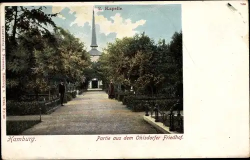 Ak Hamburg Nord Ohlsdorf, Ohlsdorfer Friedhof, 2. Kapelle