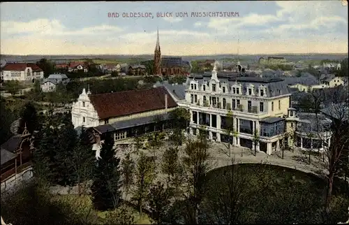 Ak Bad Oldesloe, Blick vom Aussichtsturm auf den Ort
