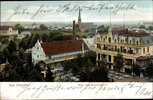 Ak Bad Oldesloe in Schleswig Holstein, Blick vom Aussichtsturm