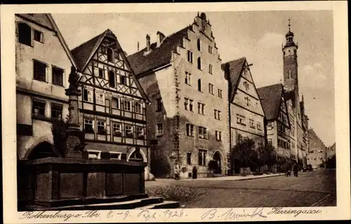 Ak Rothenburg ob der Tauber Mittelfranken, Herrengasse