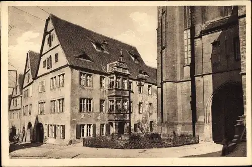 Ak Rothenburg ob der Tauber Mittelfranken, Pfarrhaus St. Jakob