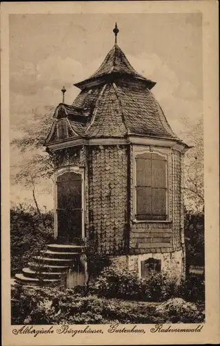 Ak Radevormwald Bergisches Land, Altbergische Bürgerhäuser, Gartenhaus