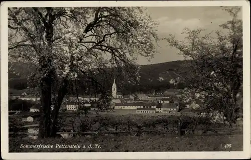 Ak Pottenstein Niederösterreich, Blick auf den Ort