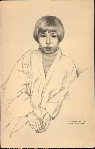 Künstler Ak Eduardo Malta, Weltausstellung in Paris 1937, Eugenia aus Timor