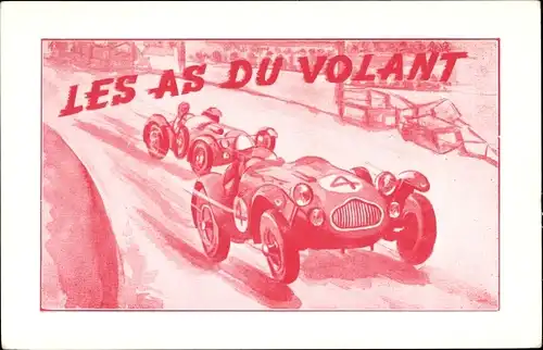 Ak Autorennen, Rennwagen Nr. 4, Automobilrennfahrer, Les as du Volant