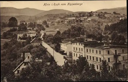 Ak Przesieka Hain Podgórzyn Giersdorf Riesengebirge Schlesien, Hotel zur Klippe, Kippenberg