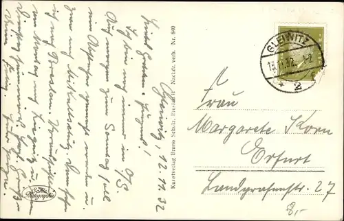 Ak Gliwice Gleiwitz Oberschlesien, Bahnhof