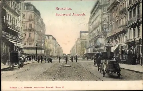 Ak Bruxelles Brüssel, Boulevard Anspach