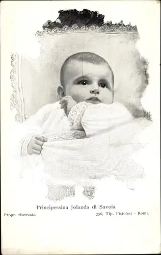 Ak Principessina Jolanda di Savoia, Prinzessin von Italien, Portrait