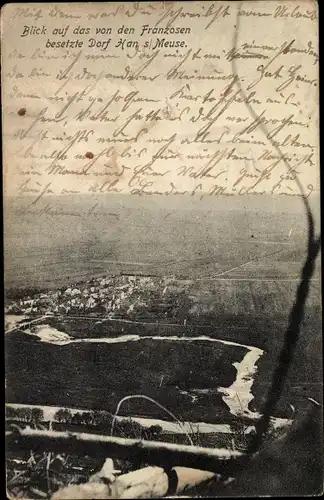 Ak Han sur Meuse, Blick auf das von den Franzosen besetzte Dorf