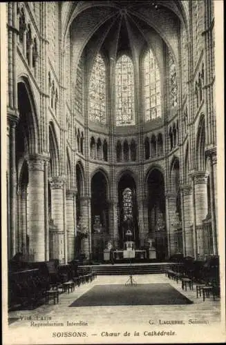 Ak Soissons Aisne, Choeur de la Cathedrale