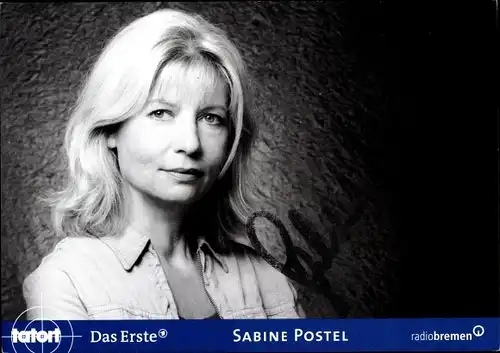 Ak Schauspielerin Sabine Postel, Autogramm, Portrait