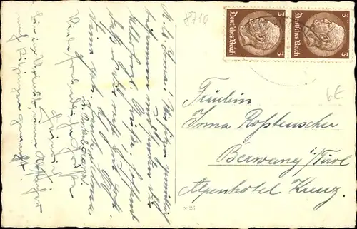 Ak Kitzingen in Mainfranken Bayern, Brunnen am Volksbad