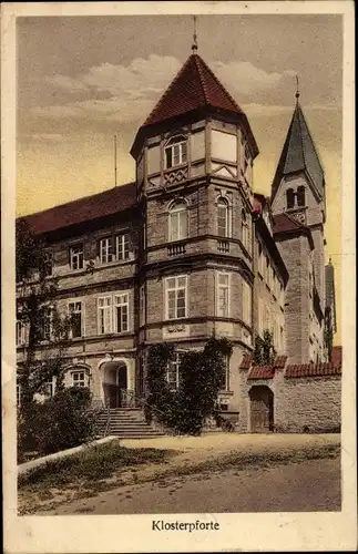 Ak Stammheim Kolitzheim in Unterfranken, Klosterpforte Benedictinerseminar Sankt Ludwig am Main