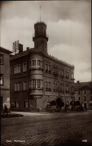 Ak Hof an der Saale Oberfranken Bayern, Rathaus