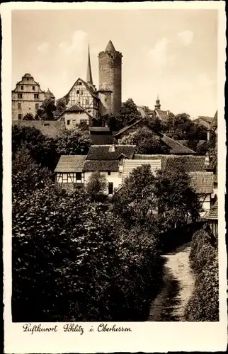 Ak Schlitz in Hessen, Blick auf den Ort, Turm