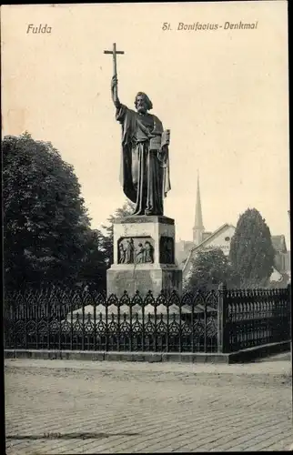 Ak Fulda in Osthessen, Sankt Bonifatius Denkmal