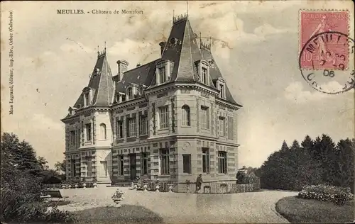 Ak Meulles Calvados, Chateau de Montfort