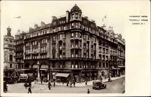 Ak London City, Haymarket Hotel, Piccadilly Circus