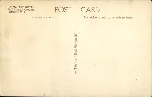 Ak London City, Haymarket Hotel, Piccadilly Circus