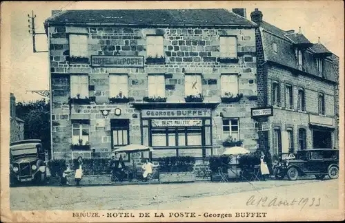 Ak Briouze Orne, Hotel de la Poste, Georges Buffet