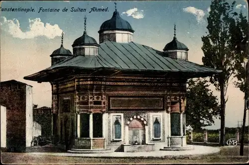 Ak Konstantinopel Istanbul Türkei, Fontaine de Sultan Ahmed