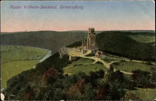 Ak Syburg Dortmund Nordrhein Westfalen, Hohensyburg, Kaiser Wilhelm Denkmal