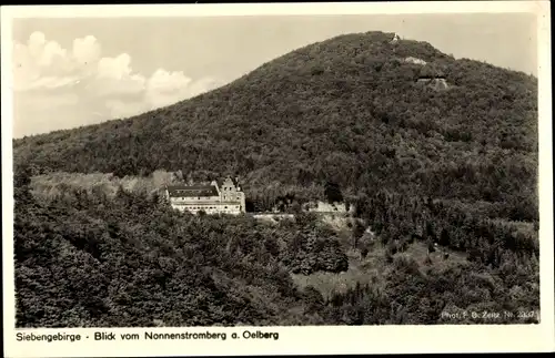 Ak Königswinter am Rhein, Oelberg, Ölberg, Blick vom Nonnenstromberg