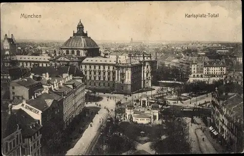 Ak München Bayern, Karlsplatz, Panorama