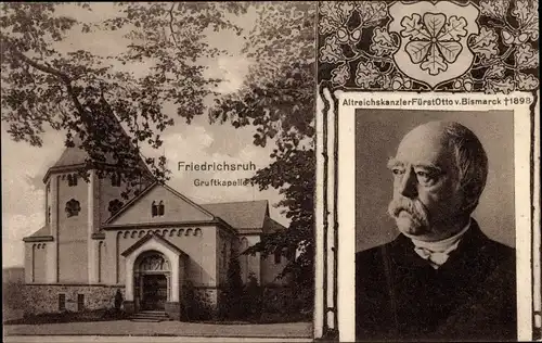 Ak Friedrichsruh Aumühle, Fürst Otto von Bismarck, Gruftskapelle