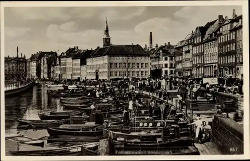 Ak København Kopenhagen Dänemark, Fish Market at Gammelstrand