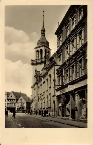 Ak Güstrow in Mecklenburg, Straße des Friedens, Post