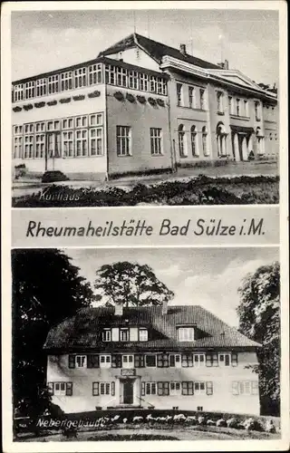 Ak Bad Sülze in Mecklenburg, Rheumaheilstätte, Kurhaus, Nebengebäude