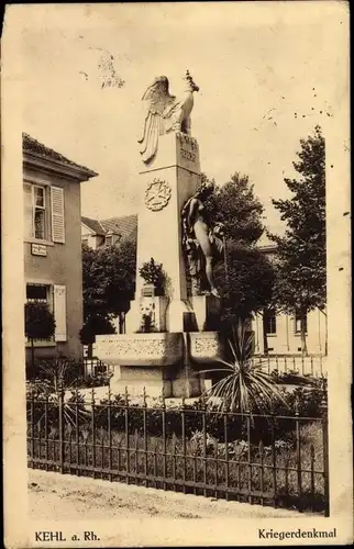 Ak Kehl am Rhein, Kriegerdenkmal