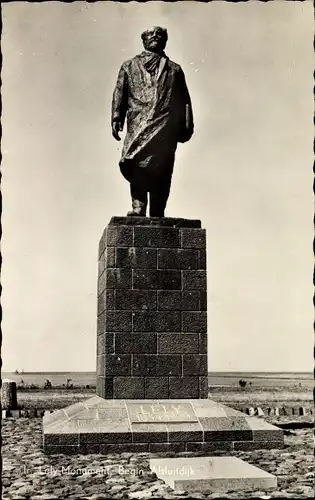 Ak Den Oever Wieringen Nordholland Niederlande, Lely Monument