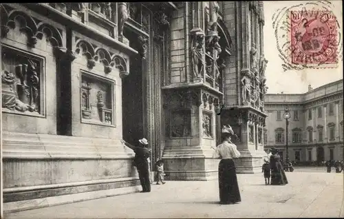 Ak Milano Mailand Lombardia, Il Duomo, Un dettaglio della Facciata