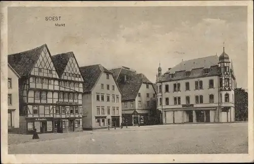 Ak Soest in Westfalen, Markt, Geschäfte