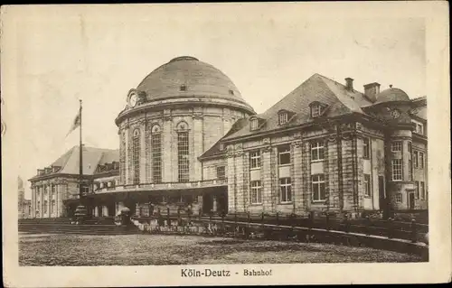 Ak Deutz Köln am Rhein, Bahnhof
