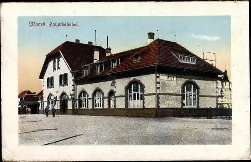 Ak Moers am Niederrhein, Hauptbahnhof