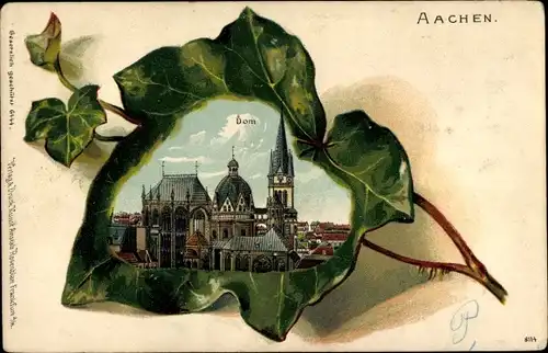 Efeublatt Litho Ak Aachen, Dom