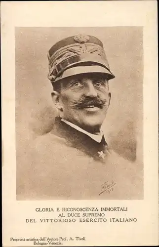 Künstler Ak Tivoli, Vittorio Emanuele III., König Viktor Emanuel III. von Italien, Portrait