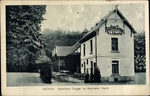 Ak Aachen in Nordrhein Westfalen, Aachener Stadtwald, Forsthaus Siegel