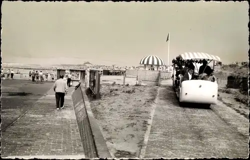 Ak Norderney in Ostfriesland, Partie am Nordstrand, Strandbahn