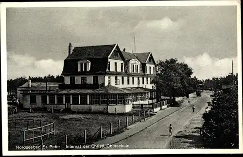 Ak Sankt Peter Ording in Nordfriesland, Internat der Christlichen Oberschule