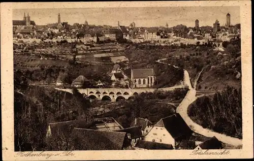 Ak Rothenburg ob der Tauber Mittelfranken, Totalansicht