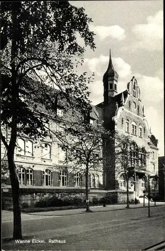 Ak Wanne Eickel Herne im Ruhrgebiet, Rathaus