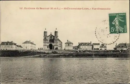 Ak Saint Clément sur Loire Maine-et-Loire, Vue d'ensemble