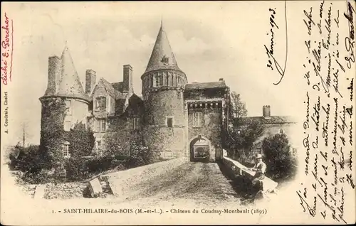 Ak Saint Hilaire du Bois Maine-et-Loire, Chateau du Coudray Montbault