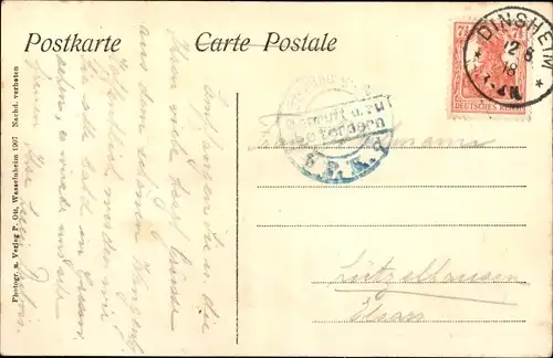 Ak Wangenbourg Wangenburg Elsass Bas Rhin, Hauptstraße, Ruine, Totalansicht