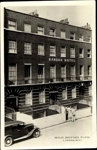 Ak London City England, Bangor Hotel, Bedford Place